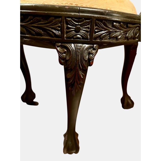 19th C Solid Mahogany Chippendale Chair-Ball Claw Feet-Carved-Antique-Victorian For Sale - Image 6 of 11