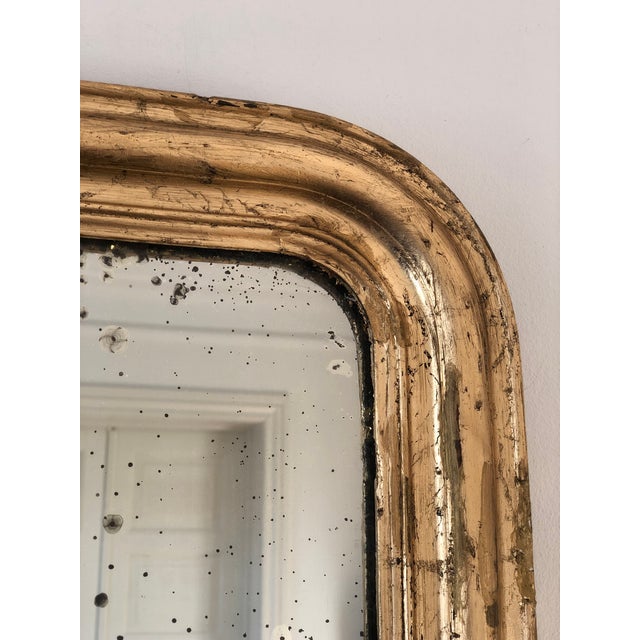 Wood Antique French Louis Philippe Giltwood Mirror – Late 19th Century For Sale - Image 7 of 9