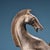 Metal Antique Chinese Bronze Rearing Horse Sculpture on Cloud Base For Sale - Image 7 of 9