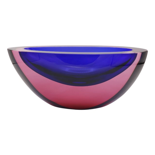 1960s "Sommerso" Art Glass Vase attributed to Falvio Poli For Sale