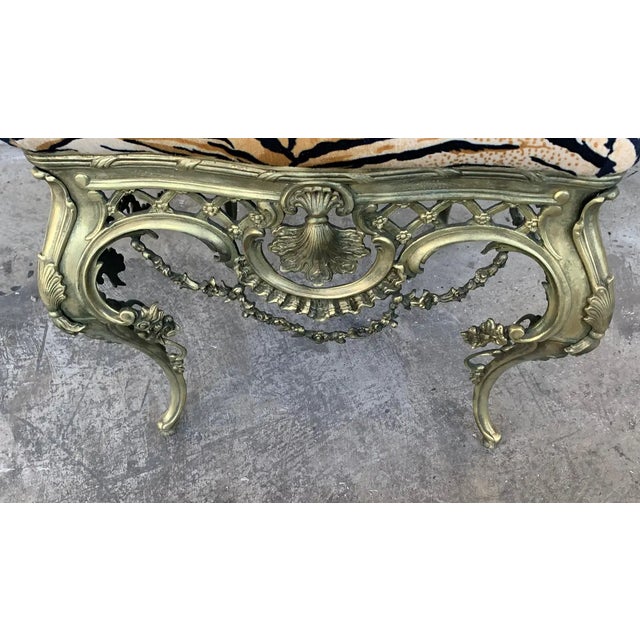 1930s French Louis XV Style Bronze Side Chairs - a Pair For Sale - Image 10 of 12