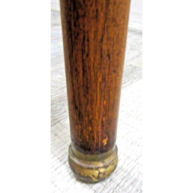 Mid-Century French Glass Top Faux Bamboo Wood and Brass Side Table Attributed to Maison Baguès For Sale - Image 14 of 18