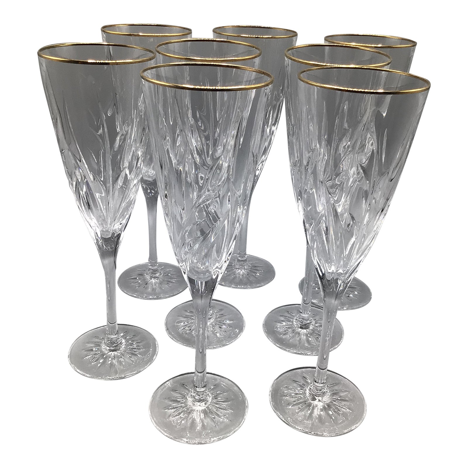 Vintage Cristal D’Arques Cassandra Champagne GlassesSet of 8 Chairish
