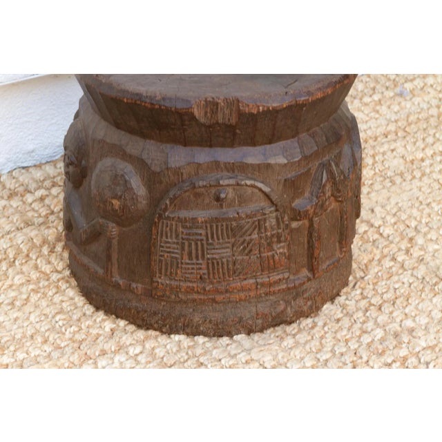 Brown Antique Yoruba Shango African Stool For Sale - Image 8 of 11
