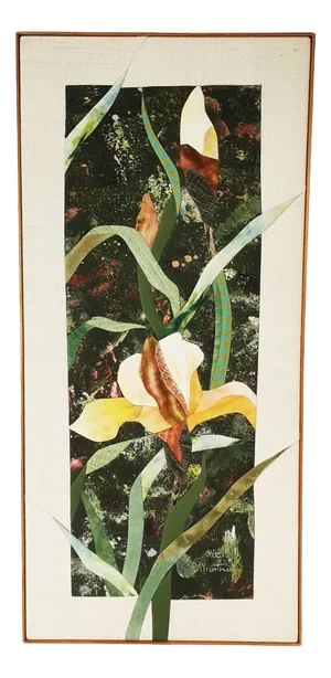 Embroidered Fabric Tapestry by Rita Mortensen, 1990s