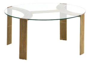 Glass and Brass Coffee Table