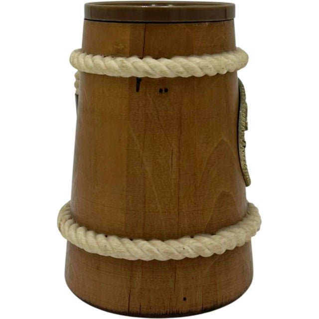 Mid-Century Modern Vintage Cpo Sharkey Mug Don Rickles Estate Nautical Wood Cup Tv Show 1970s For Sale - Image 3 of 7