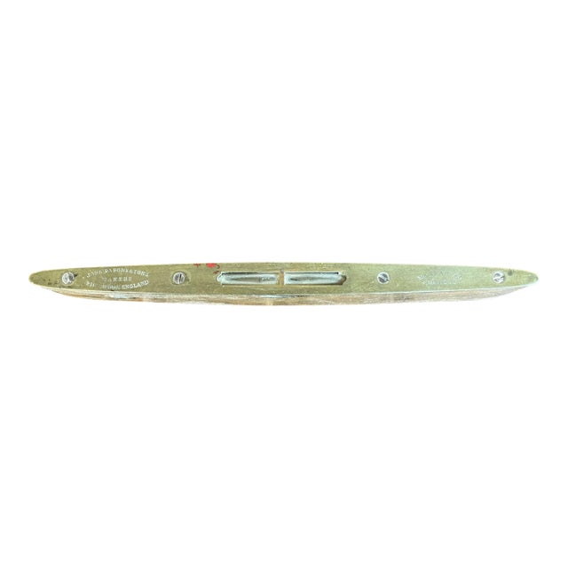 Antique Spirit Level Boat Shaped Double Vial John Rabone & Sons Birmingham No 1626 For Sale