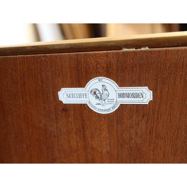 Mid Century Modern Vintage Teak Credenza Buffet Hutch by S Form Danish Style For Sale In Greensboro - Image 6 of 15