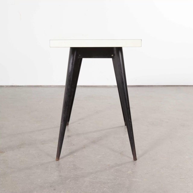 Metal Vintage French T55 Dining Table from Tolix, 1950s For Sale - Image 7 of 9