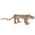 Orange African American Folk Art Hand-Carved Wooden Hand-Painted Tiger Sculpture by Isaac Smith, 1980 For Sale - Image 8 of 17
