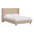 Logan King Platform Bed in Linen Fawn For Sale