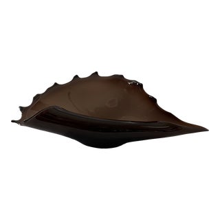 Murano Art Glass Seashell Centerpiece Bowl For Sale