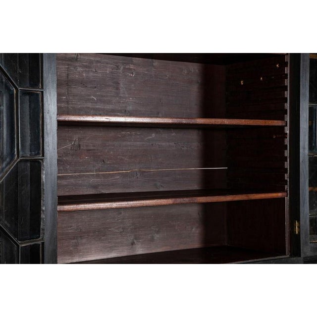 19th Century English Monumental Ebonised Mahogany Bookcase For Sale - Image 15 of 18