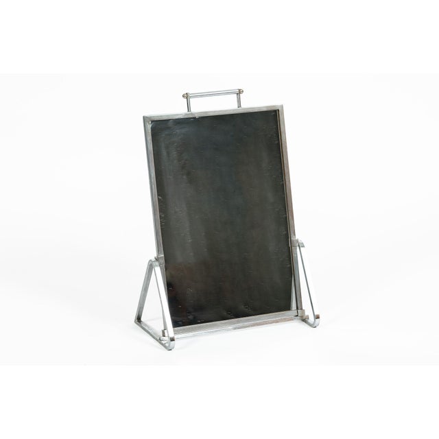 Art Deco Modernist Metal Tabletop Vanity Mirror, 1930s For Sale - Image 4 of 12