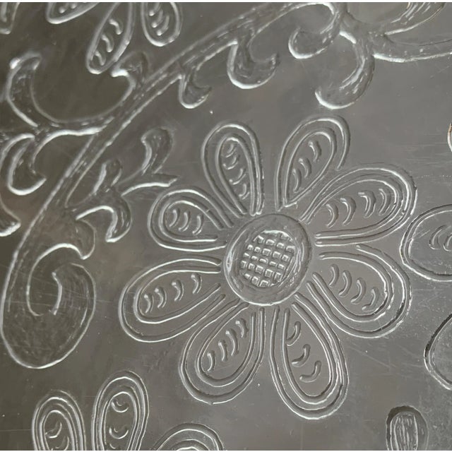 Large Mid-Century Finnish Glass Plate from Humppila, in Flawless conditions. Designed 1960 to 1969 This piece has an...