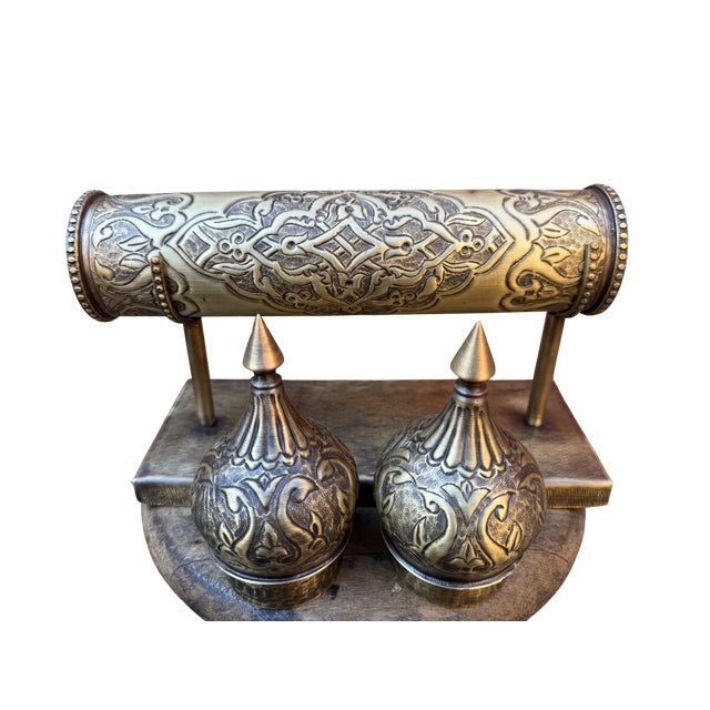 Hand Forged Brass Scroll Holder For Sale - Image 13 of 13