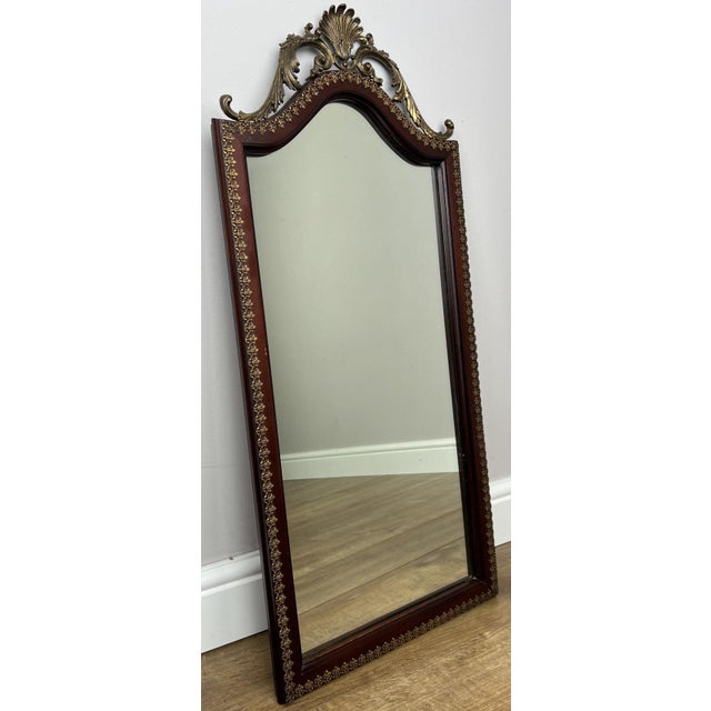 Vintage French Oak Wall Mirror For Sale - Image 6 of 9