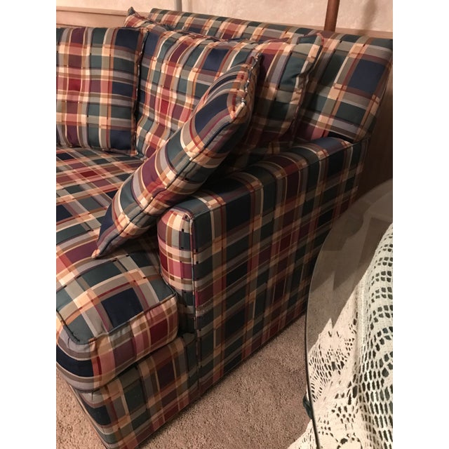 Ethan Allen Oversized Plaid Chairs and Ottoman Set 3 Pieces Chairish