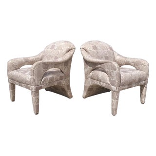 Kagan Style Postmodern Sculptural Chairs by Carson’s - A Pair For Sale