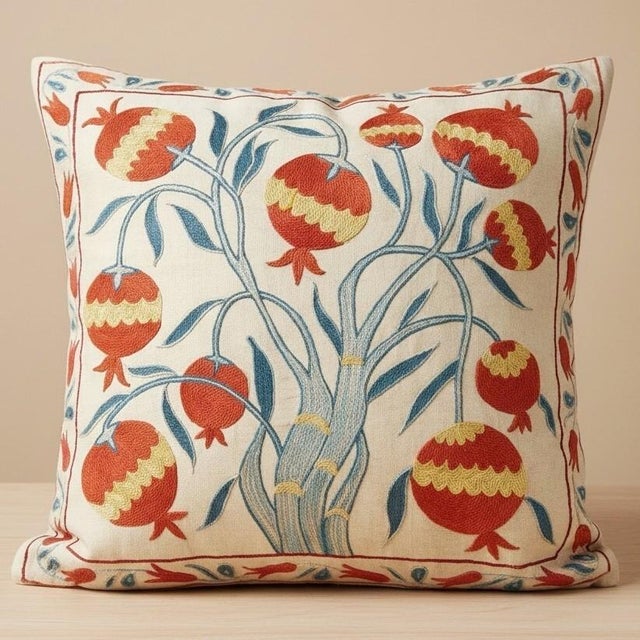 New Hand-Embroidered 100% Silk Cushion Cover – Authentic Uzbek Textile Art Elevate your home décor with this exquisite...