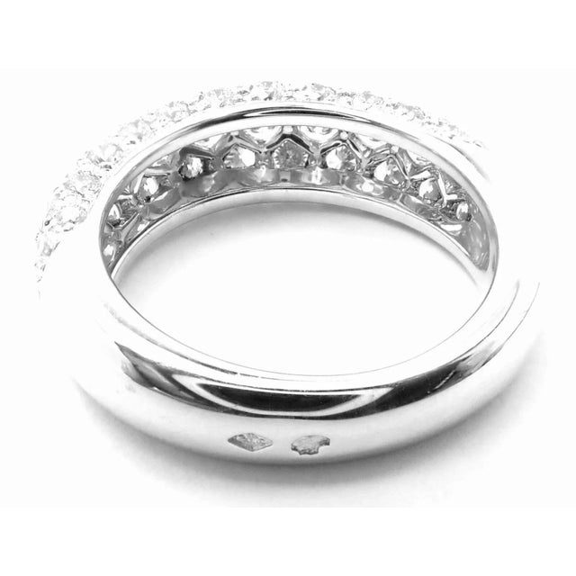 Metal Cartier Etincelle De Cartier 18k White Gold Diamond Band Ring, size 4.5 For Sale - Image 7 of 10