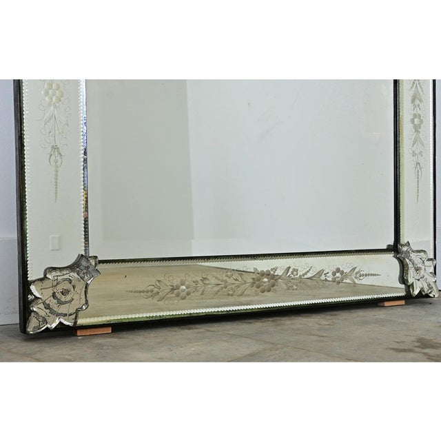 Italian 19th Century Venetian Mirror in Rectangular Frame For Sale - Image 13 of 14