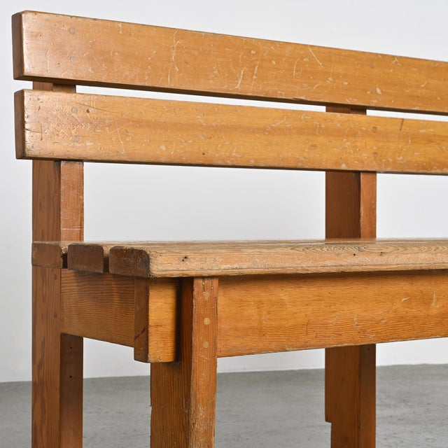 Wood Benches by Christian Durupt for La Plagne, 1960s, Set of 2 For Sale - Image 7 of 16