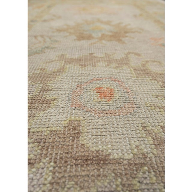Turkish Oushak Rug Lavender & Soft Coral Handwoven Wool Rug 3'1" X 5' For Sale - Image 4 of 9