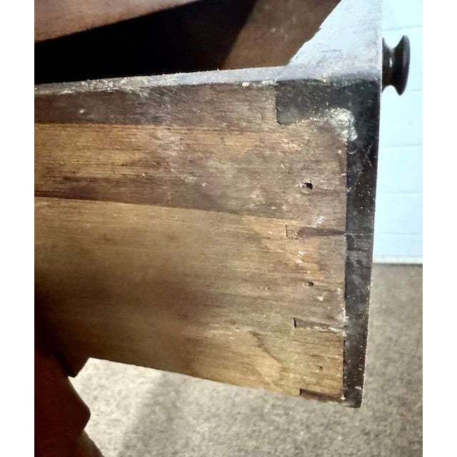 Antique American 2 Drawer Sheraton Cherry Work Table For Sale - Image 4 of 10