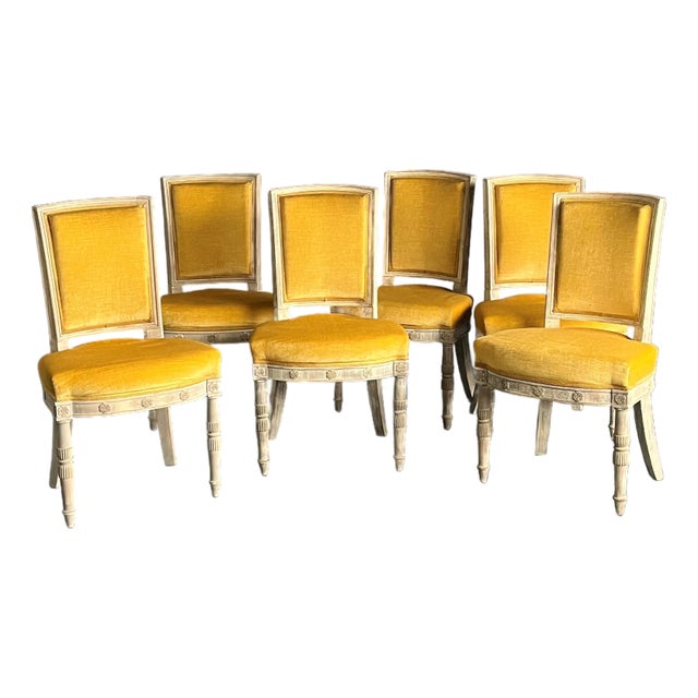Set of 6 1920s French Directoire-Style Chairs For Sale