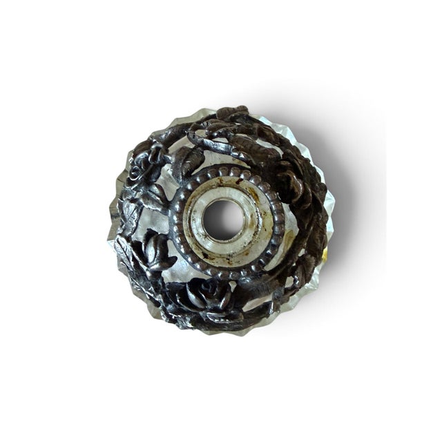 Matson Ormolu Glass Perfume Bottle With Ornate Floral Metalwork For Sale In Miami - Image 6 of 8