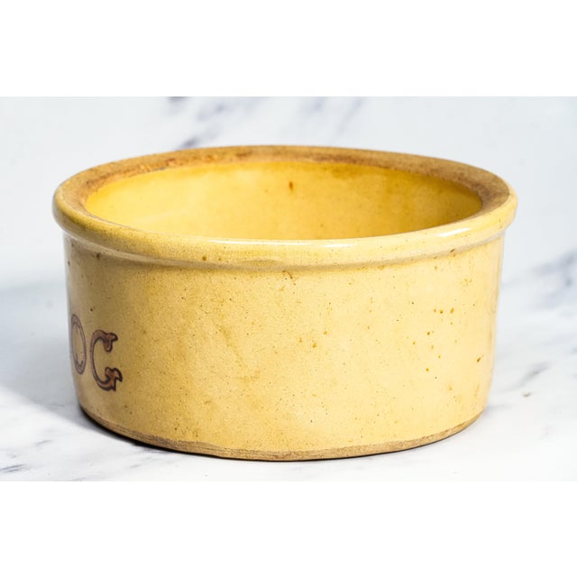 Neat Hand Painted Antique Dog Feeding Bowl Roseville Pottery Pet For Sale In New York - Image 6 of 10
