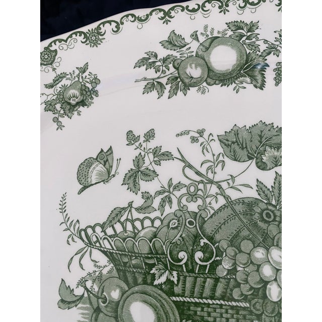 Mid 20th Century Mason's Transferware Green Serving Set of 4 For Sale - Image 14 of 14