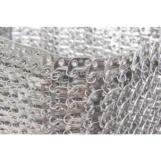 Italian Visionaire Isotta Chain Link Luxury Silver Table or Console Lamp For Sale - Image 4 of 11