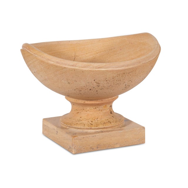 Maitland - Smith Maitland-Smith Jaisalmer Crescent Stone Vase For Sale - Image 4 of 4