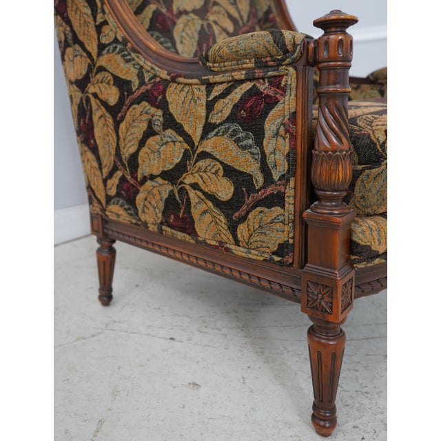 Pair of Sherrill French Louis XVI Style Upholstered Bergere Chairs For Sale - Image 10 of 18