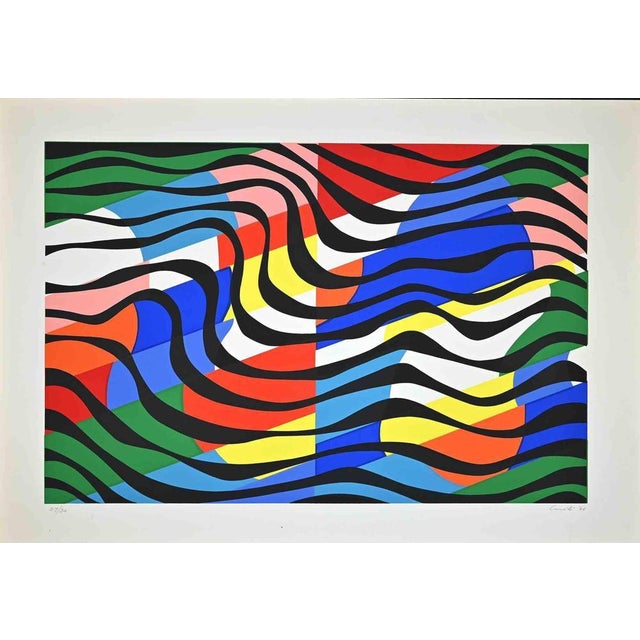 Arlequin is an original screen print realized by Umberto Maria Casotti in 1971. Hand-signed and dated on the lower right....