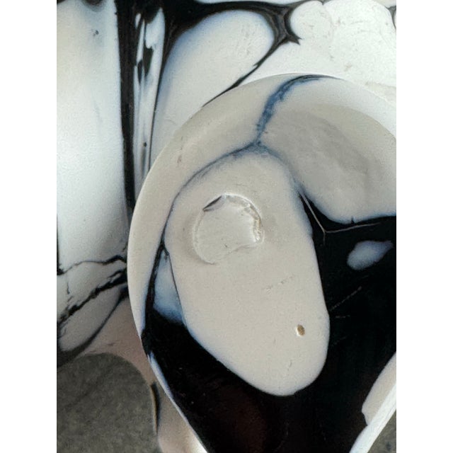 Archimede Seguso "Bianco Nero" Murano Glass Large Elephant Sculpture, Vintage 1960s MCM (Attributed) For Sale - Image 12 of 12