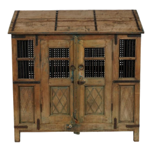 Vintage Indian Bird House With Two Doors