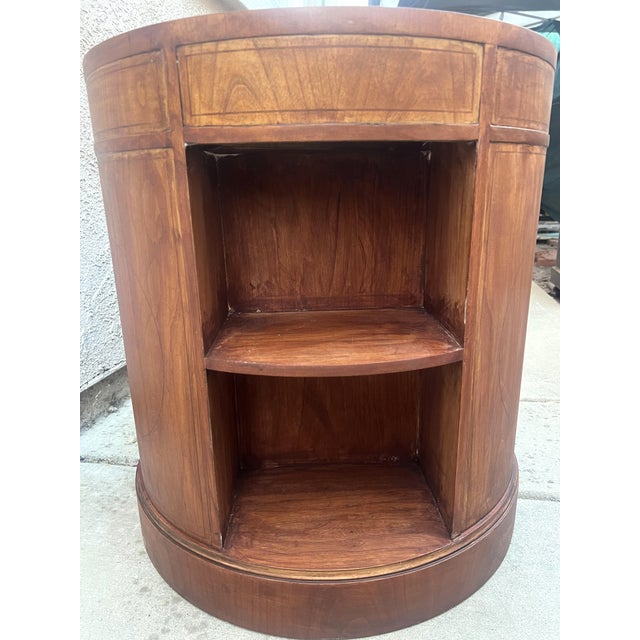 1980s Midcentury Baker Barrel Side Tables (Pair) For Sale - Image 5 of 12