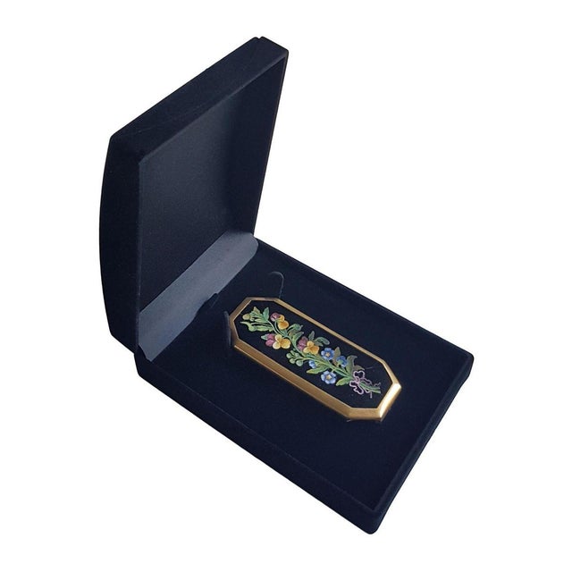 Small Antique Plate with Pansies and Forget-me-not Flowers For Sale - Image 3 of 5