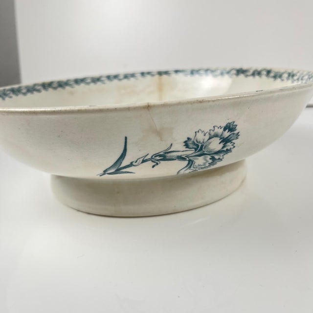 Footed Salad Bowl from KG Lunéville, 1890s For Sale - Image 6 of 11