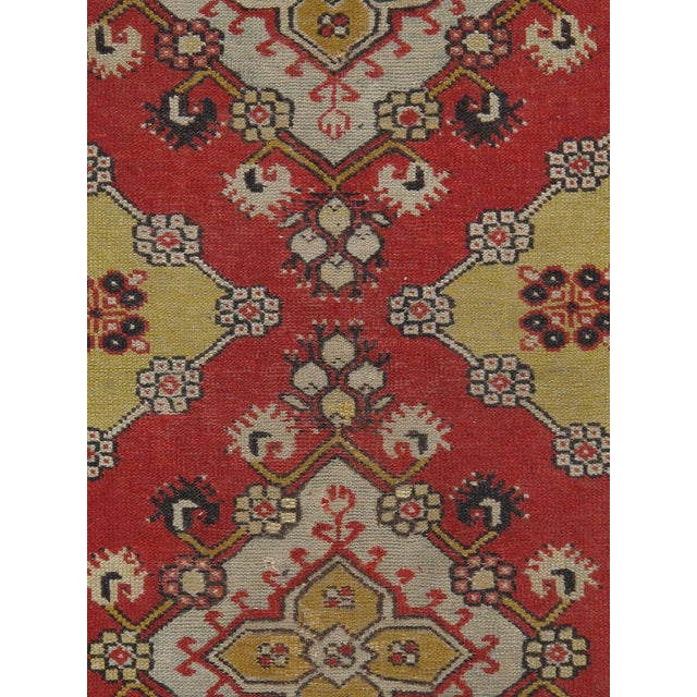 Brown Antique Turkish Oushak Runner, Handmade Oriental Rug Coral. Brown, Yellow, Beige For Sale - Image 8 of 18