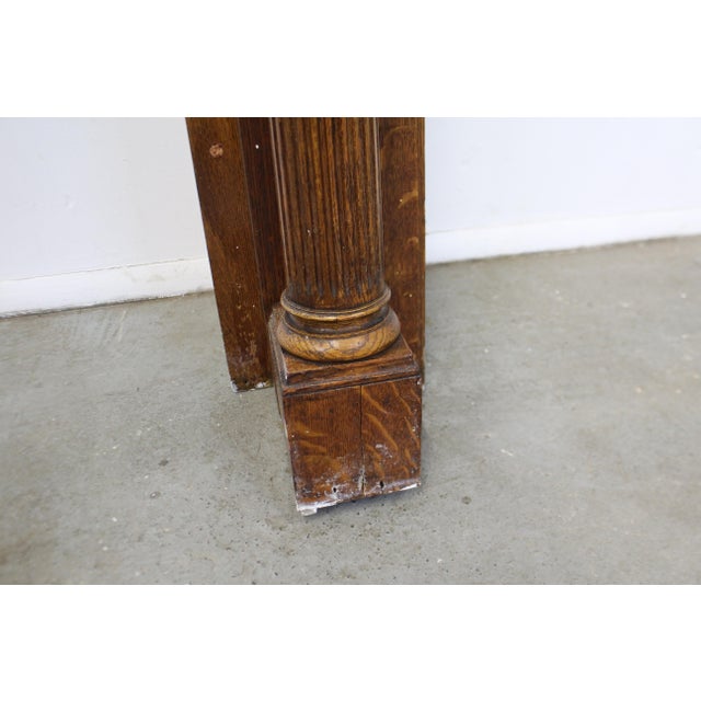 Antique Oak Fireplace Mantel Insert W/ Mirror Circa Late 1800s Chairish