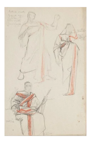 Studies for Costumes Pencil and Pastel by Georges Antoine Rochegrosse