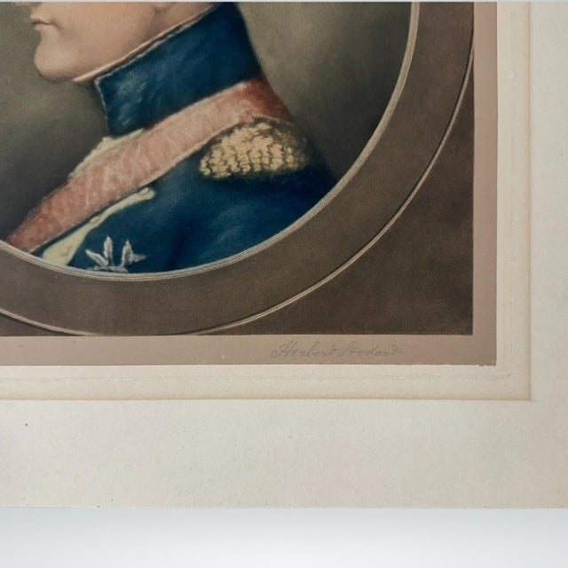 Antique Print, Napoleon Bonaparte, Hills & Saunders, 1910, Pencil Signed For Sale - Image 4 of 6