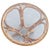 1940s Restored MCM Modernist Rattan Hourglass Round End Table W/ Glass Top For Sale - Image 5 of 6