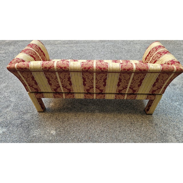 Two-Seater Sofa with Floral Fabric with Decorative Brass Edges, 1980s For Sale - Image 14 of 17