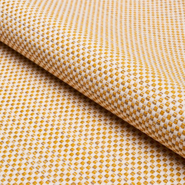 SAMPLE - Schumacher Pacifica Indoor/Outdoor Fabric In Maize For Sale